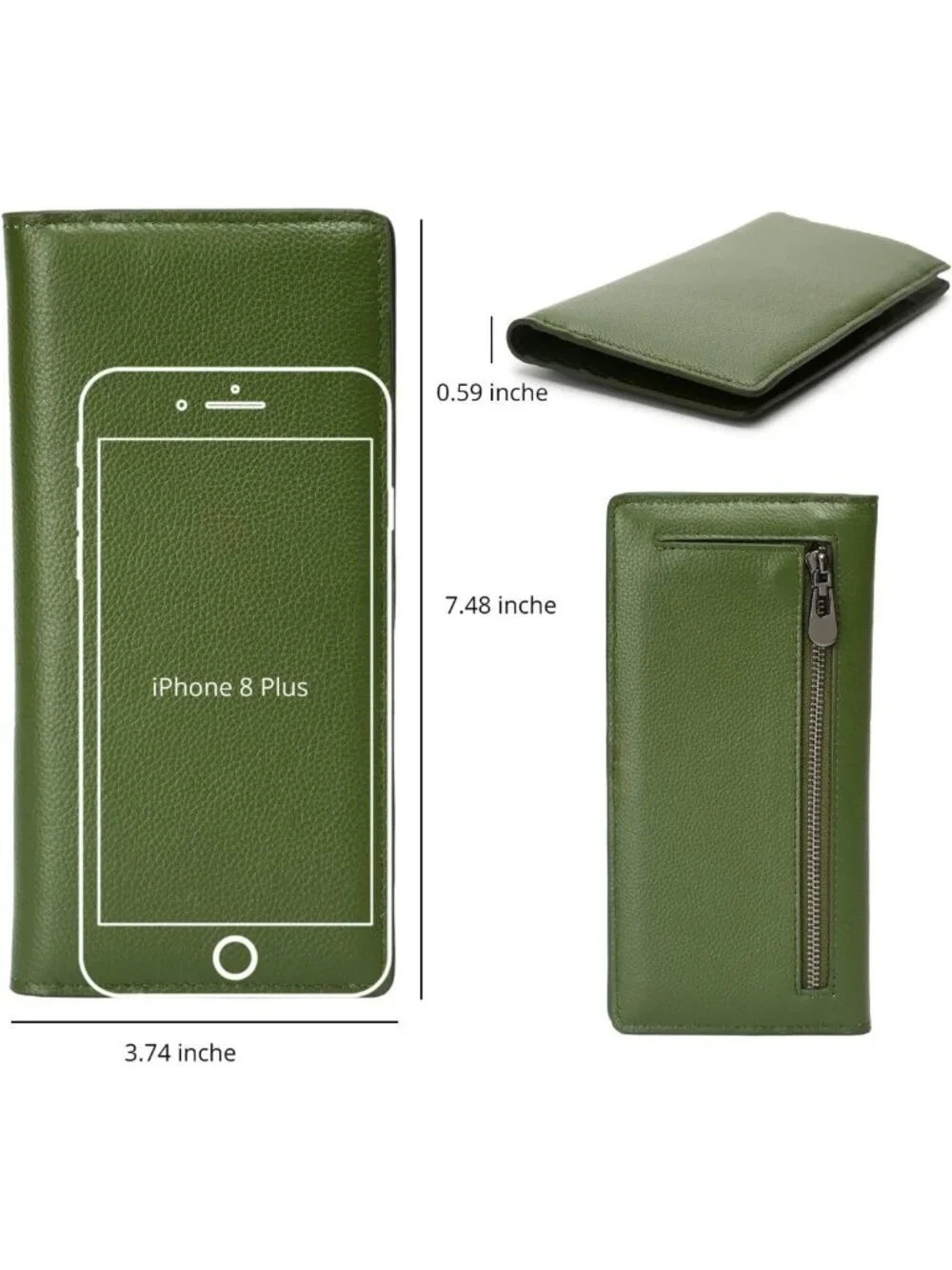 Ultra Slim Thin Leather RFID Blocking Bifold Wallet Clutch for Women - Stylish